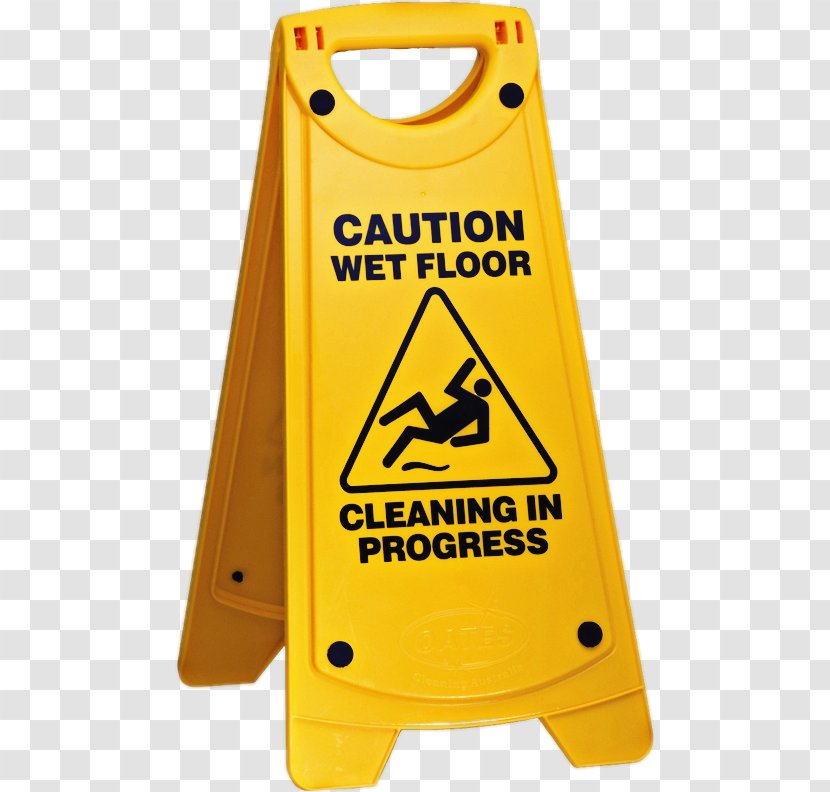 Warning Sign Floor Cleaning Safety - Slip And Fall Transparent PNG