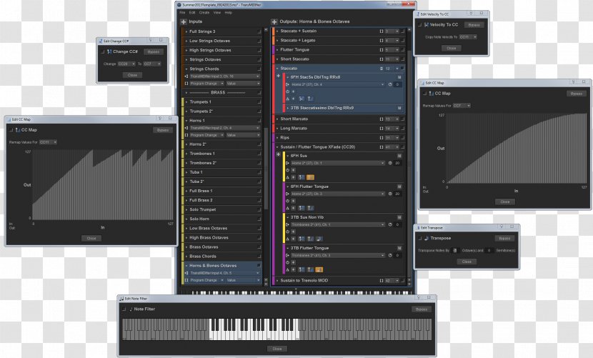 Screenshot Software Synthesizer Computer MIDI Virtual Studio Technology - Watercolor - Musical Instruments Transparent PNG