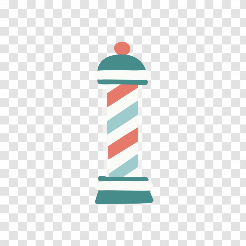 Red Column Green - Teal - The Barbershop Transparent PNG