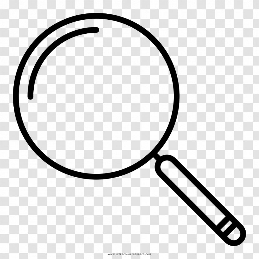 Black And White Drawing Coloring Book Magnifying Glass - Map Transparent PNG