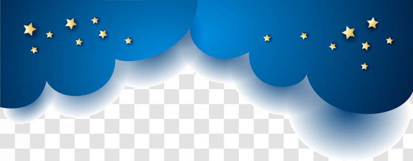 Blue Sky Wallpaper - Computer - Vector Night Clouds Stars Transparent PNG