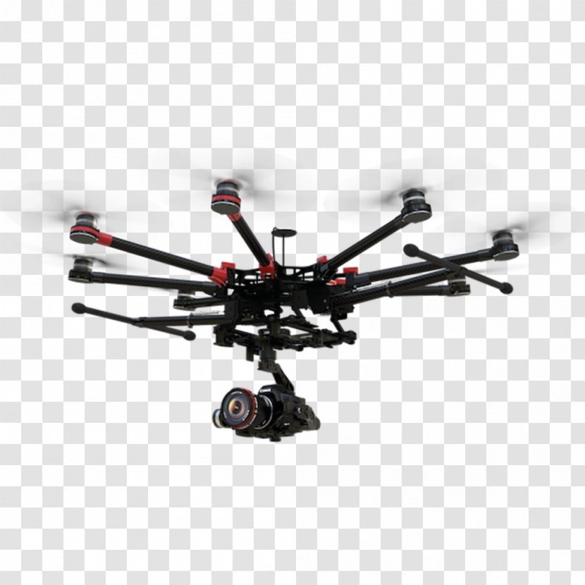 Quadcopter Unmanned Aerial Vehicle DJI Spreading Wings S1000+ Multirotor - Camera Transparent PNG