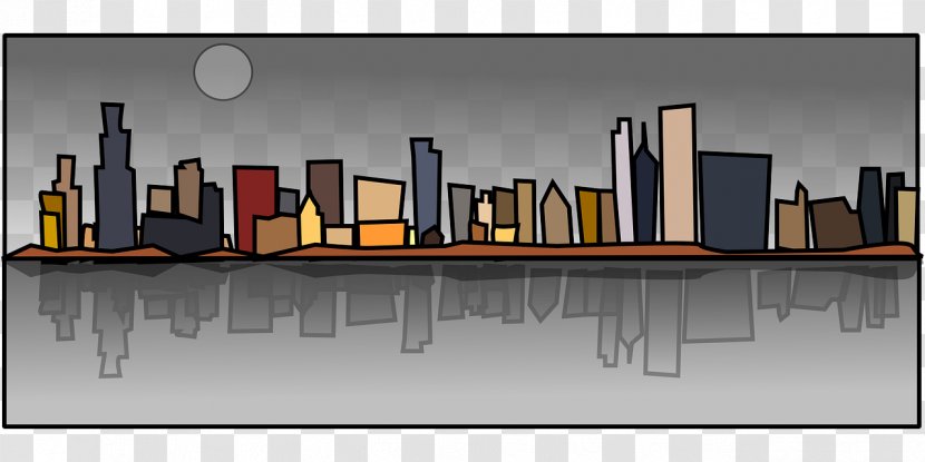 Chicago Cityscape Skyline Clip Art - Public Domain - City Silhouette Transparent PNG