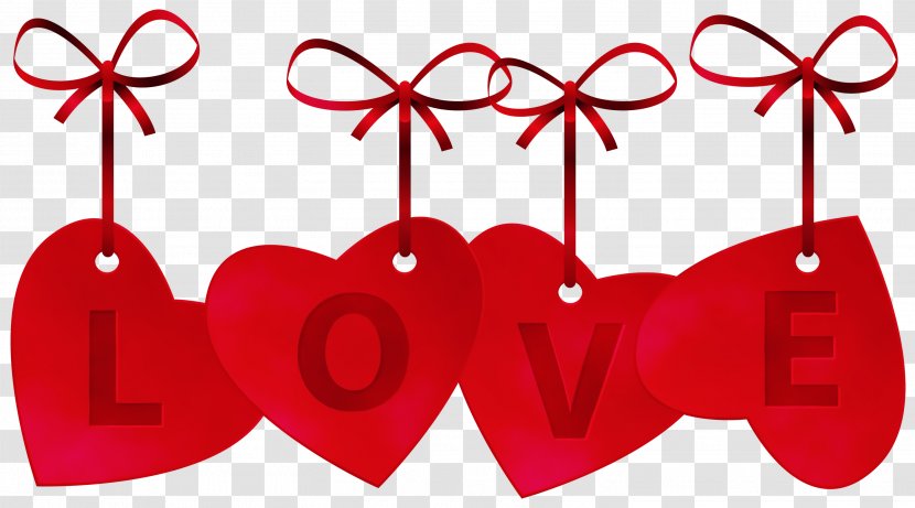 Love Background Heart - Red - Valentines Day Text Transparent PNG