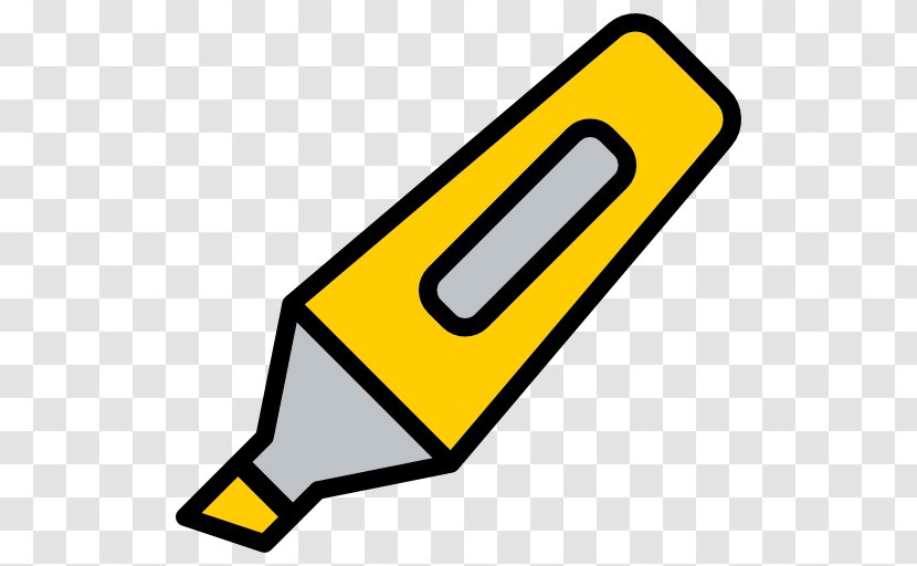 Drawing Marker Pen Clip Art - Yellow - Design Transparent PNG