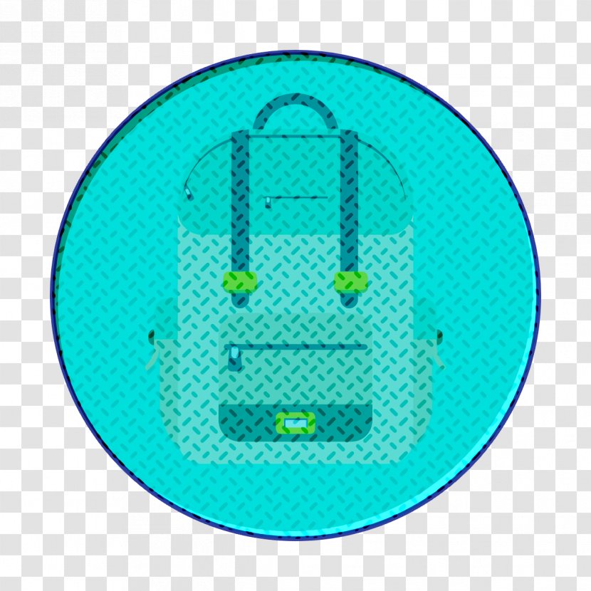 Backpack Icon Organized School - Teal Aqua Transparent PNG