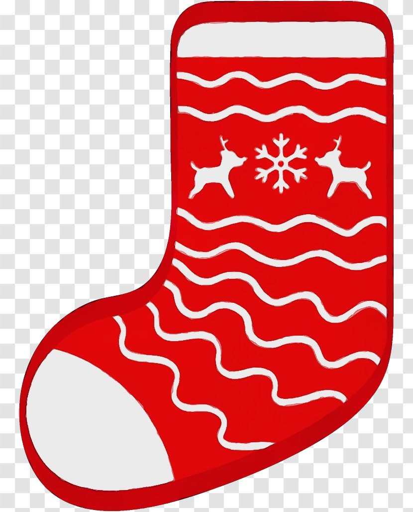 Christmas Stocking - Paint - Red Transparent PNG