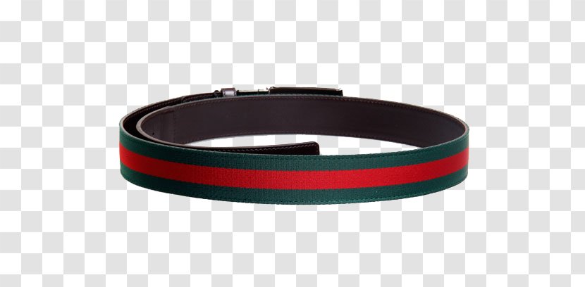 Belt Buckle Wristband - Red And Green Canvas Transparent PNG