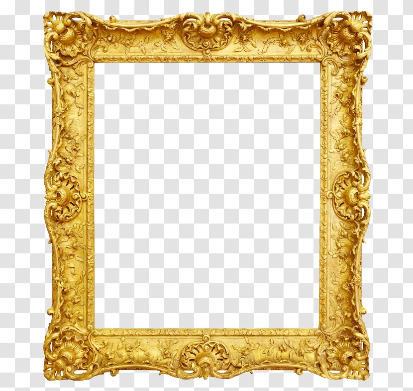 Picture Frame Antique Gold - Rectangle - Photo Transparent PNG
