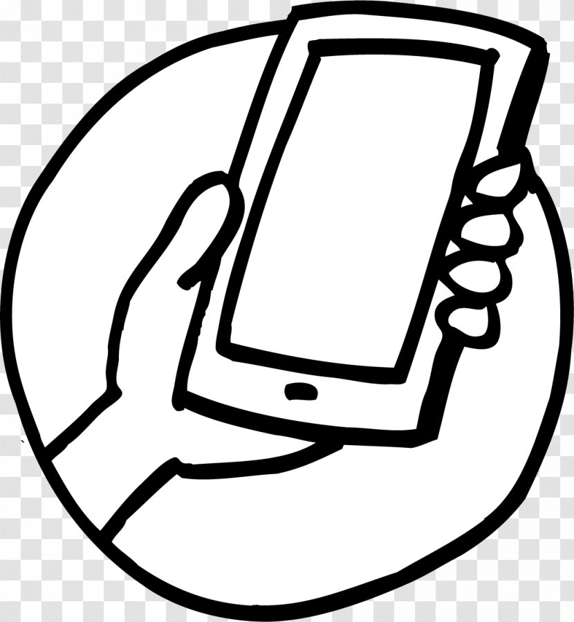 Drawing Smartphone Telephone IPhone Email - Line Art - Resource Sharing Transparent PNG