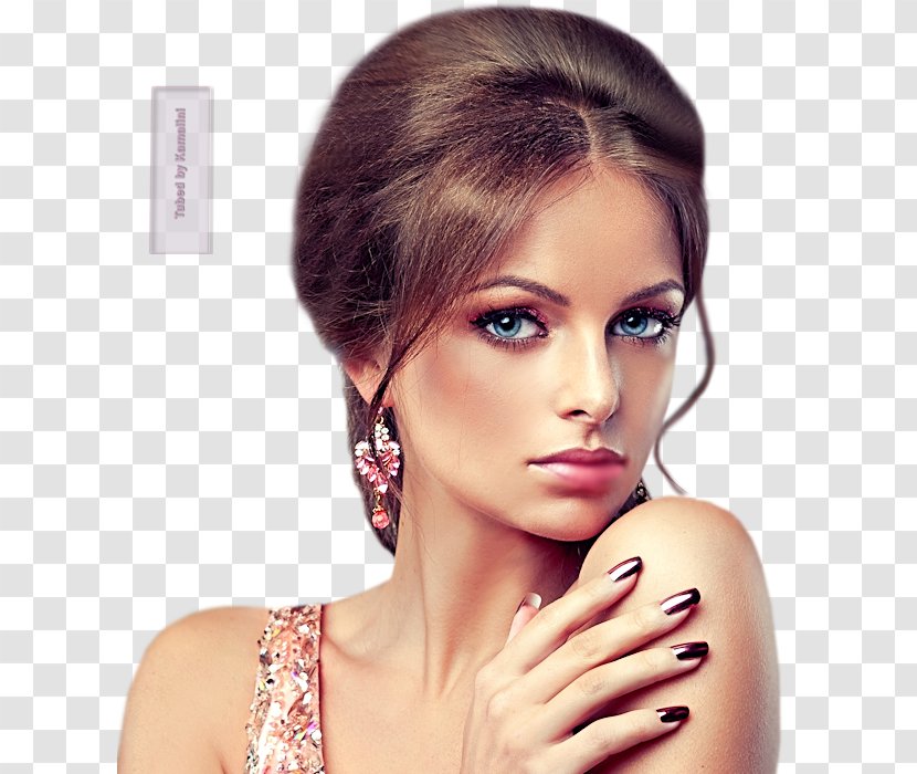 Cosmetics Model Primer Beauty Parlour Lip Balm - Brown Hair Transparent PNG