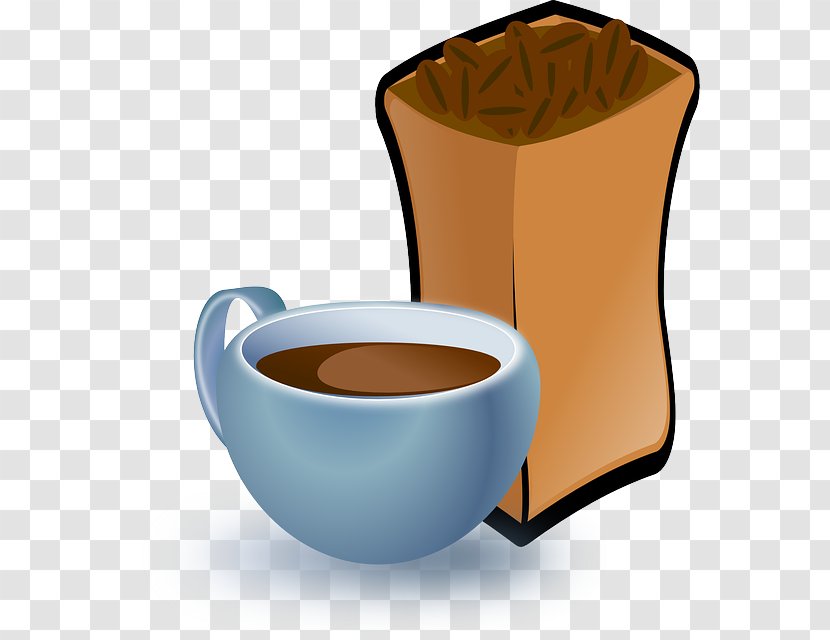 Cafe Coffee Cup Espresso Tea - Brown Beans Transparent PNG