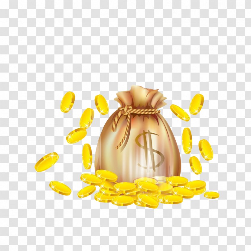 Gold Coin Money Cartoon - Computer Transparent PNG