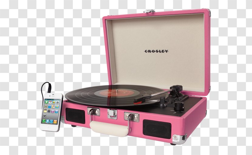 Crosley CR8005A-TU Cruiser Turntable Turquoise Vinyl Portable Record Player CR8005A Phonograph Transparent PNG