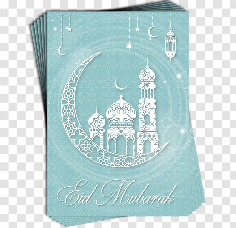Turquoise Blue Teal Eid Al-Fitr Greeting & Note Cards - Aqua - Diwali Sale Transparent PNG