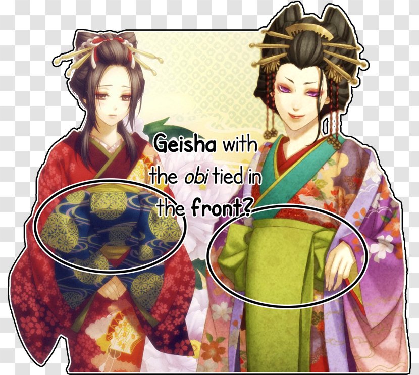 Geisha Chizuru Yukimura Hakuōki Kyoto Oiran - Cartoon - Lunisolar Transparent PNG