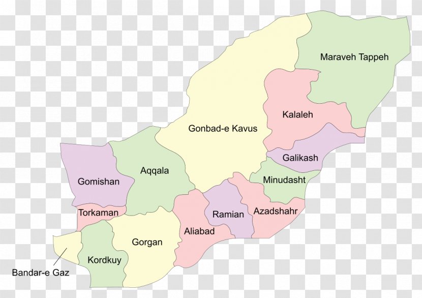 Kalaleh County Bandar Torkaman Bandar-e Gaz - Golestan Province - Map Transparent PNG