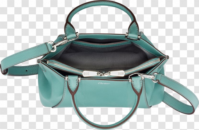 Handbag Leather Cartier Beryl - Aqua - Bag Transparent PNG