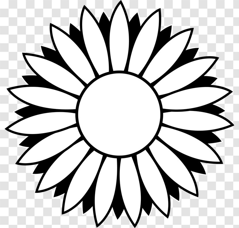 Black And White Line Art Free Content Clip - Flower - Football Flowers Cliparts Transparent PNG