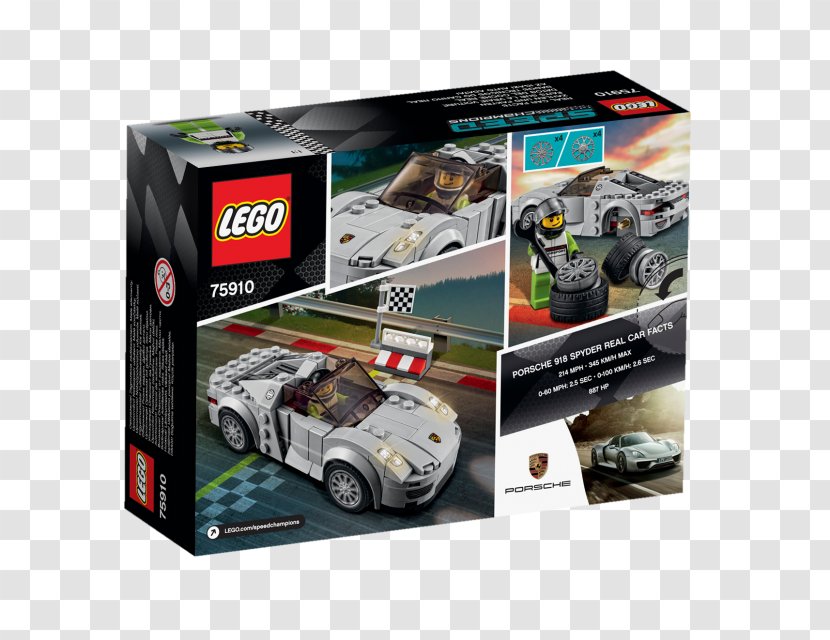 LEGO 75910 Speed Champions Porsche 918 Spyder Car McLaren P1 Transparent PNG