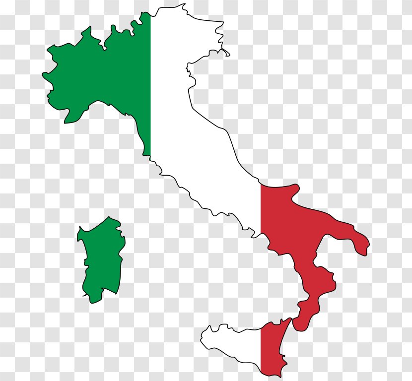 Flag Of Italy Map The United States - Area Transparent PNG