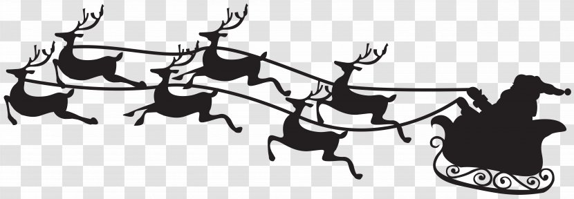 Art Santa Claus Clip - Antler - Silhouette Transparent PNG