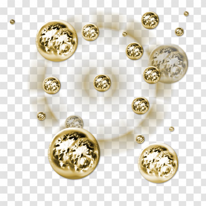 Color Polyvore - Metal - Golden Glass Balls Transparent PNG