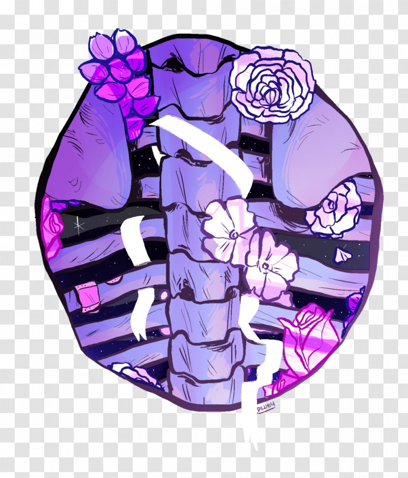 Rib Cage Flower - Purple - Paper-cut Flowers Transparent PNG