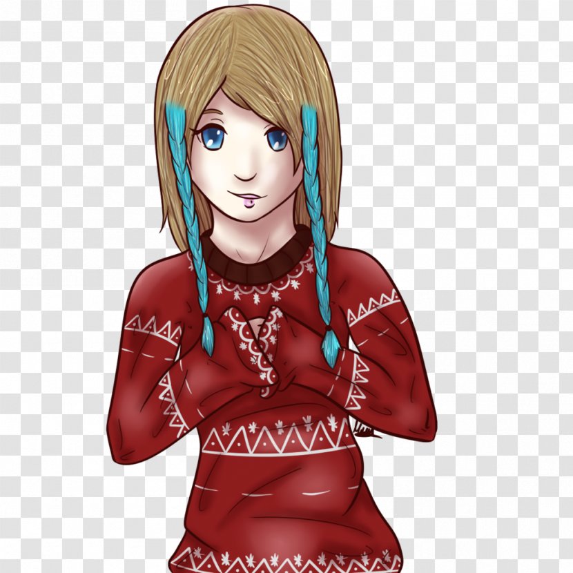 Brown Hair Character Figurine Fiction - Tree - Sweater Transparent PNG