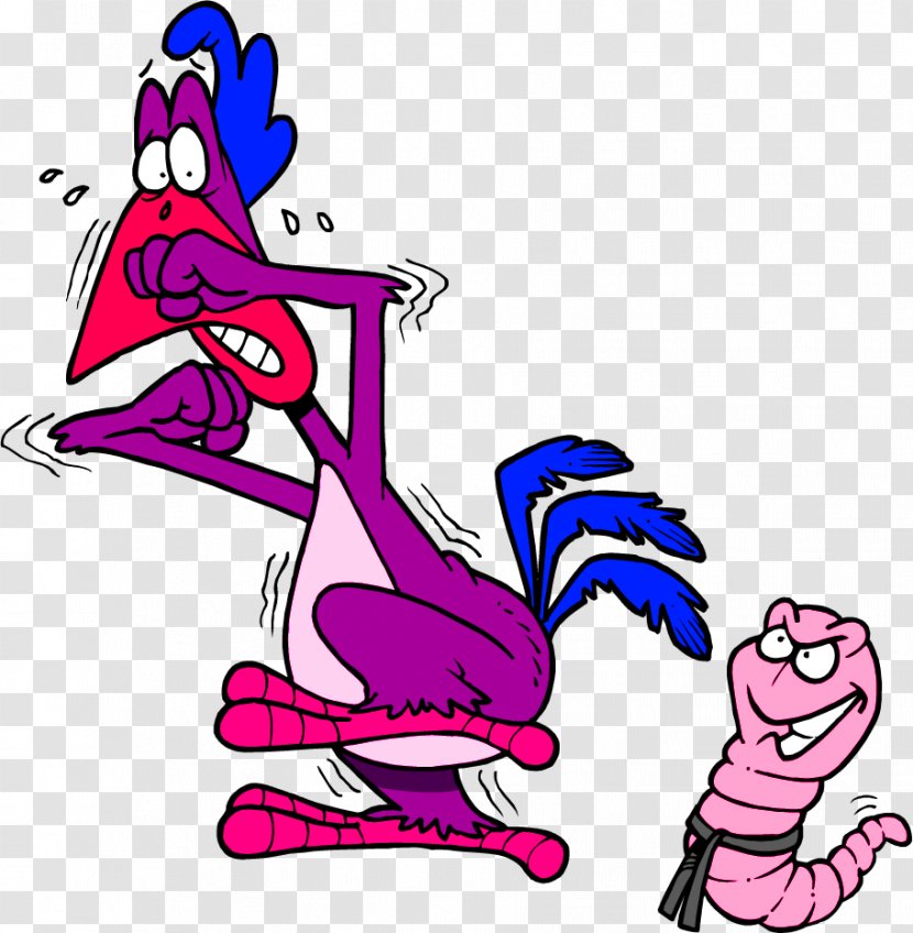 Chicken Turkey Royalty-free Cartoon Clip Art - Cock And Worm Transparent PNG