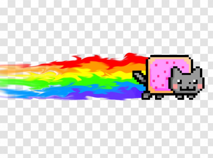Nyan Cat Animation Rainbow Dash - Flower - Rain Effect Transparent PNG