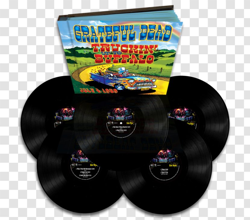 Grateful Dead Truckin' Up To Buffalo Phonograph Record LP Classic Rock - Silhouette - Flower Transparent PNG