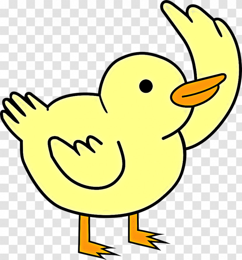 Yellow Beak Bird Cartoon Ducks, Geese And Swans Transparent PNG