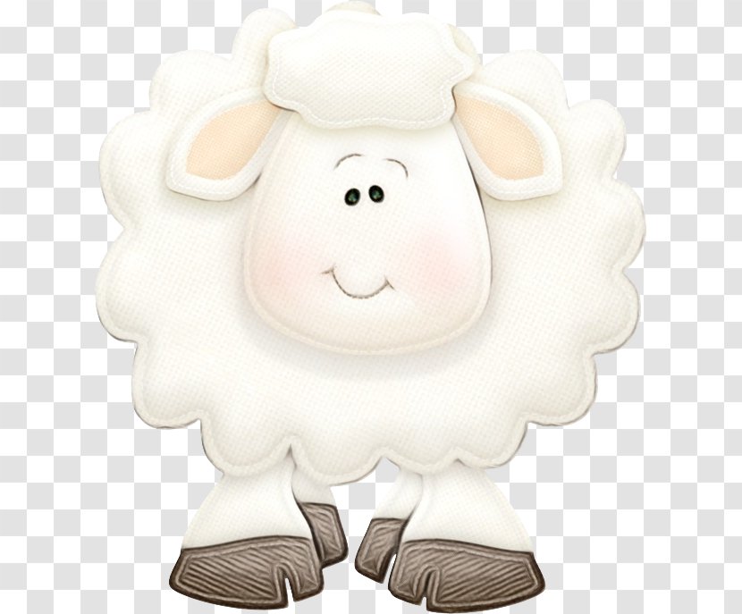 White Cartoon Sheep Snout - Bovine - Smile Transparent PNG