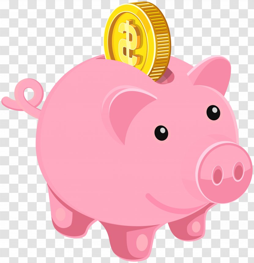 Piggy Bank - Cartoon - Livestock Money Handling Transparent PNG