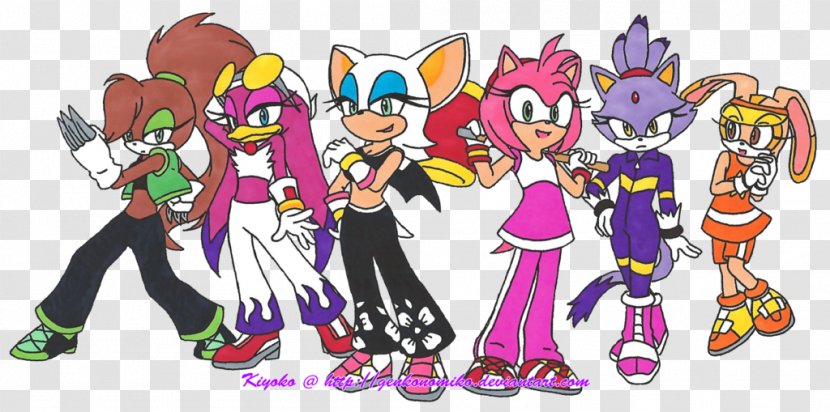 Sonic The Hedgehog Rouge Bat Cream Rabbit Amy Rose Ariciul - Frame Transparent PNG