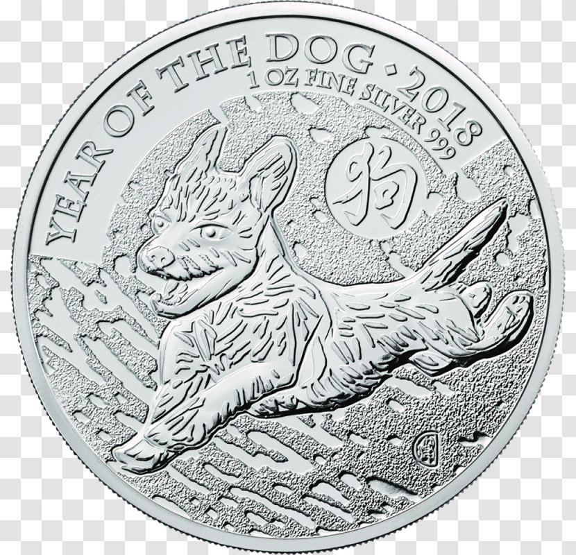 Royal Mint Lunar Series Dog Chinese New Year Bullion Coin Transparent PNG