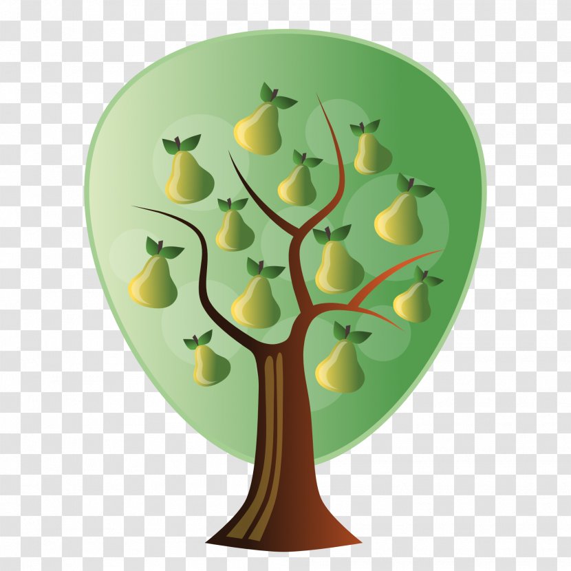 Pear Fruit Clip Art - Tree - Vector Transparent PNG