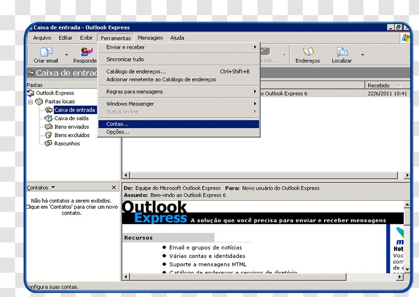 Computer Program Outlook Express 6 98 Microsoft - Email Transparent PNG