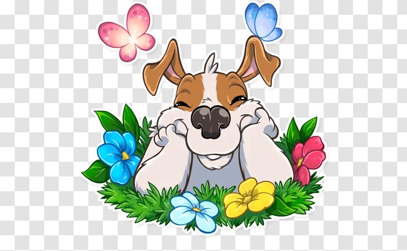 Dog Breed Puppy Clip Art - Floral Design Transparent PNG