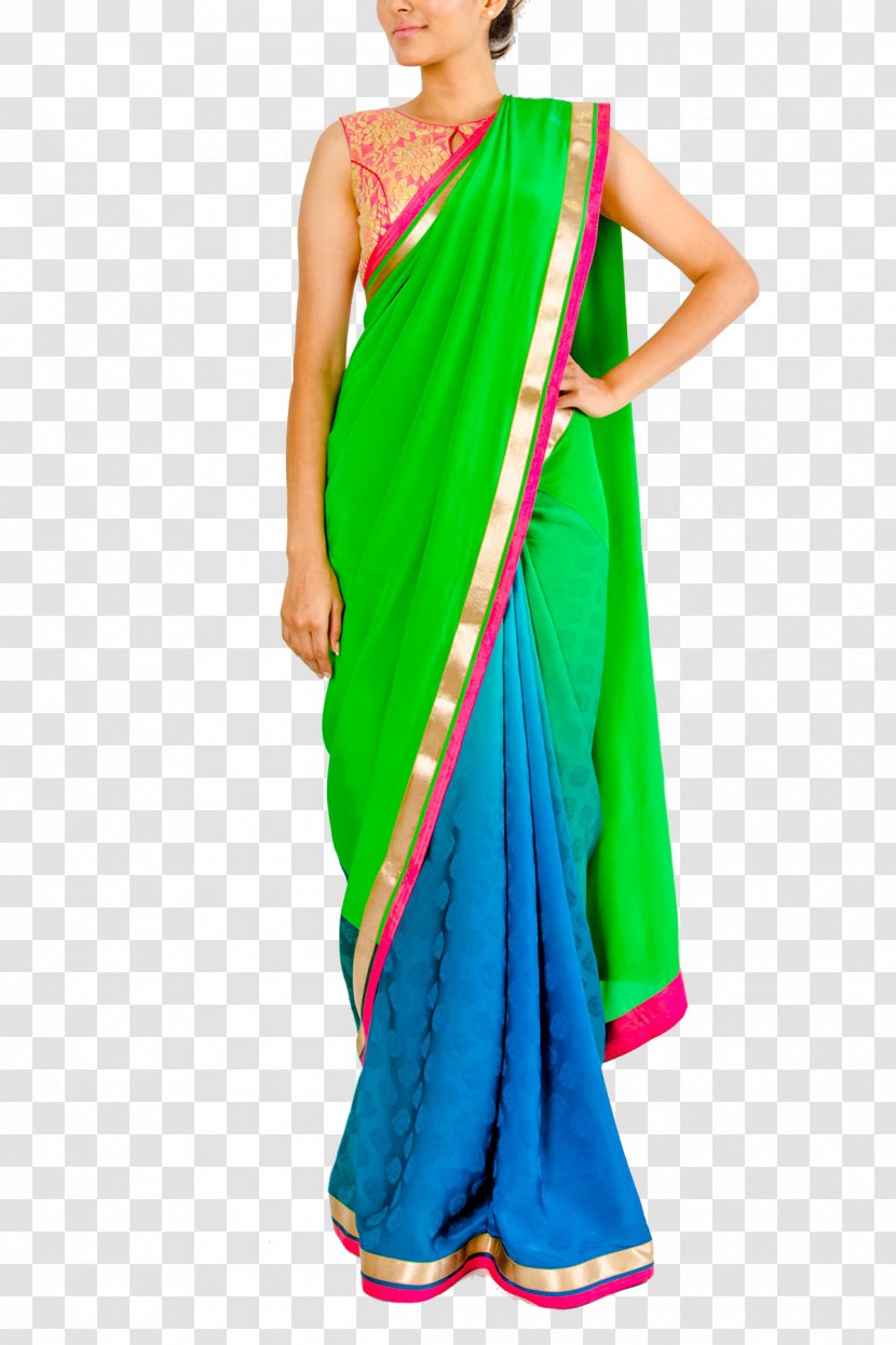 Sari Dress Blouse Blue Clothing - Choli Transparent PNG