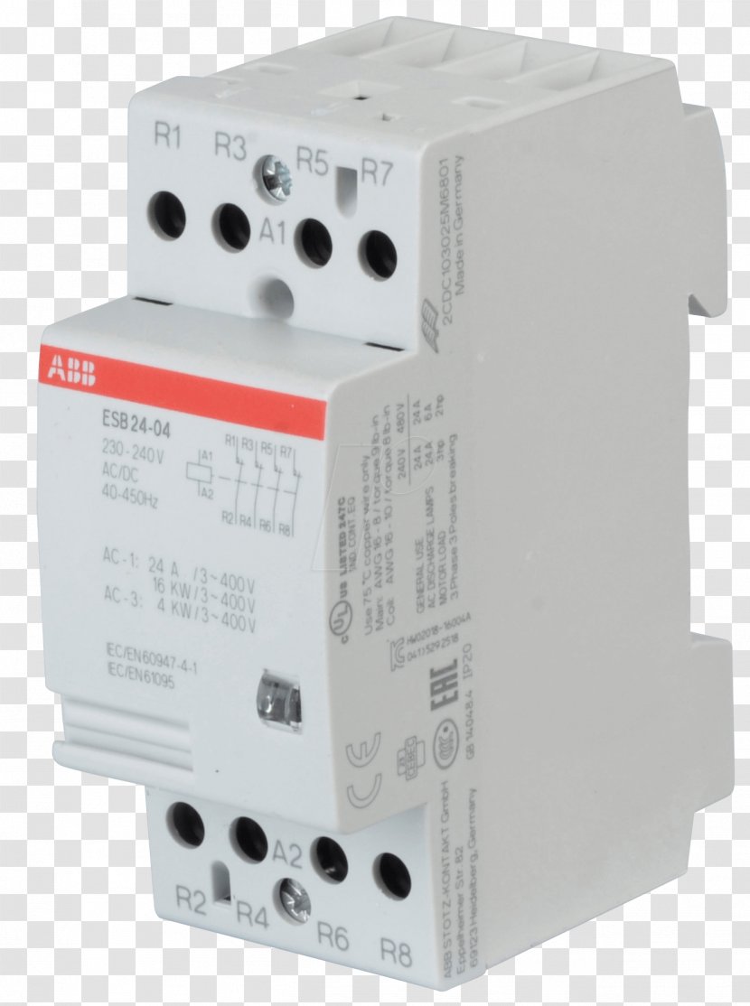Wiring Diagram Contactor Electrical Wires & Cable Switches Circuit Breaker - Abb Group Transparent PNG