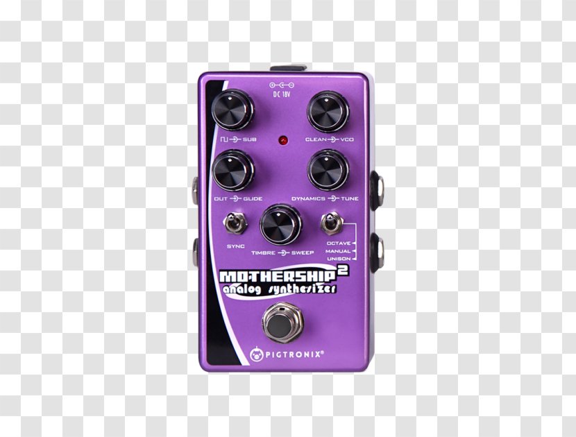 Mothership 2 Analog Guitar Synthesizer Effects Processors & Pedals Pigtronix Philosopher's Tone Micro Sound Synthesizers - Electric Transparent PNG