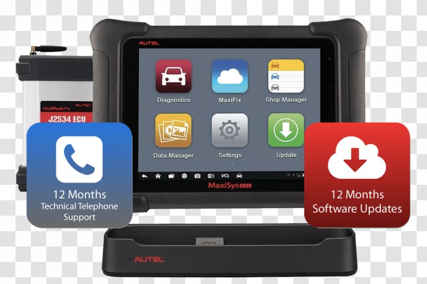 Car Scan Tool Autel MS908 MaxiSYS Diagnostic System With VCI MS908P Maxisys Vci On-board Diagnostics - Communication Transparent PNG