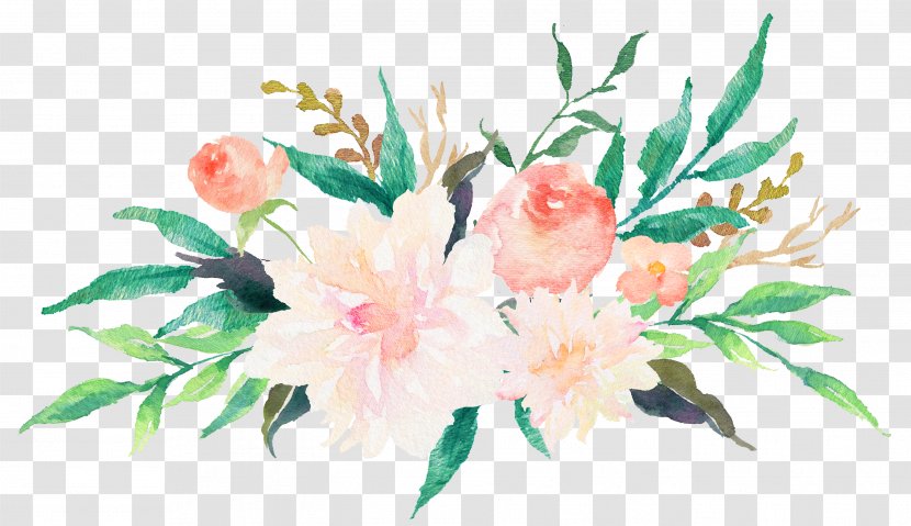 Wedding Invitation Watercolor Painting Flower Floral Design Clip Art - Rose Family - Colored Flowers Transparent PNG