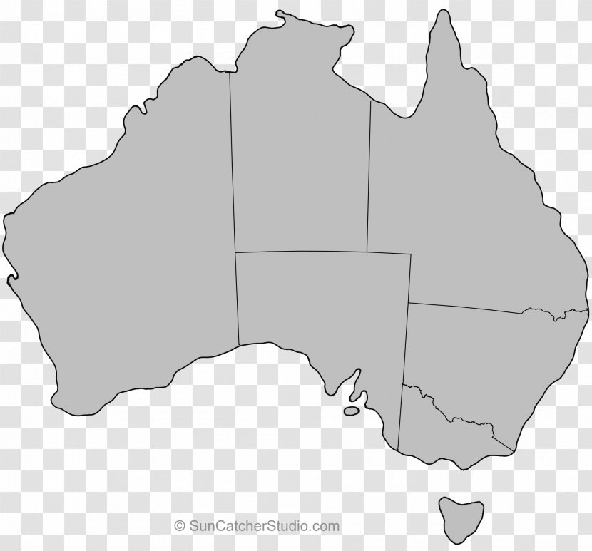 Australia Blank Map Transparent PNG