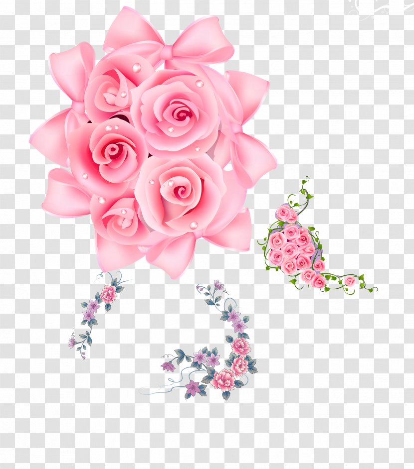 Flower Bouquet Pink Computer File - Flora - Flowers,Pink Transparent PNG