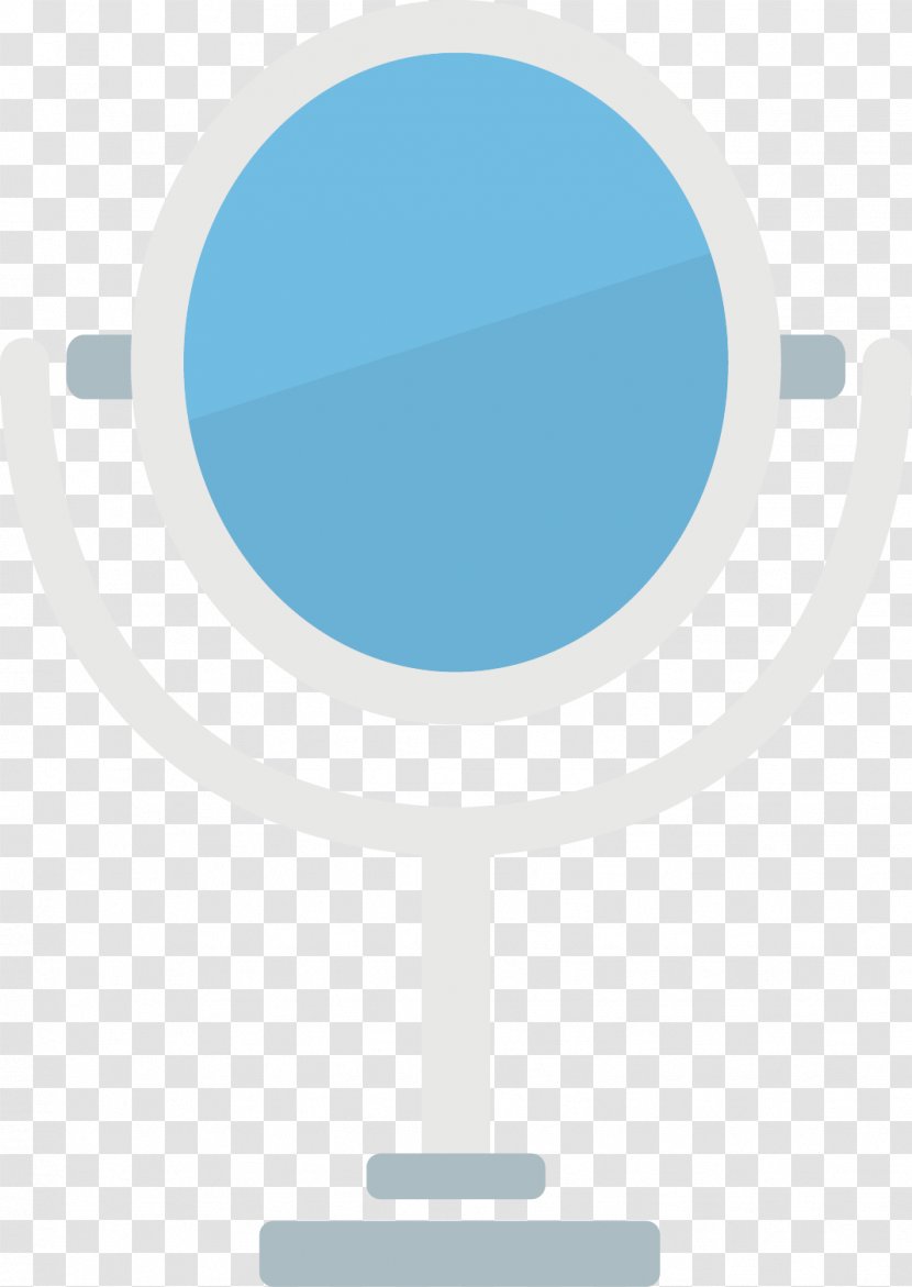 Blue Pattern - Creative Beauty Mirror Transparent PNG