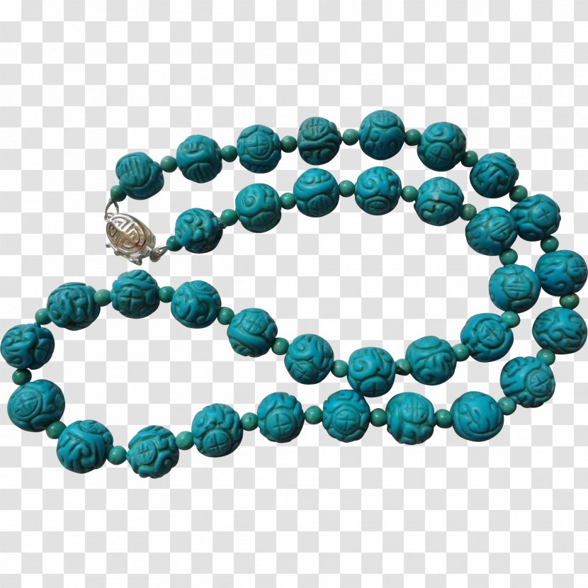 Turquoise Bead Necklace Handbag Bracelet Transparent PNG