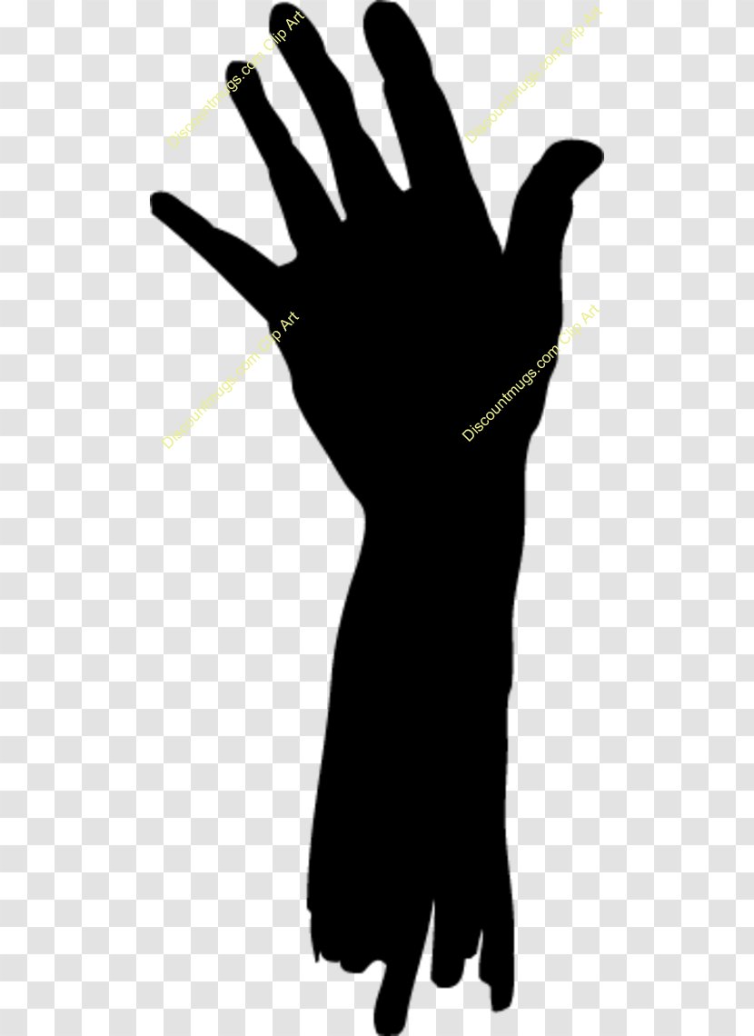 Thumb Black Glove Silhouette White - Finger - Raising Hands Transparent PNG